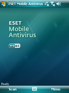 L'écran d'accueil d'ESET Mobile Antivirus.