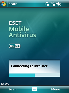 Connexion Internet via l'application.