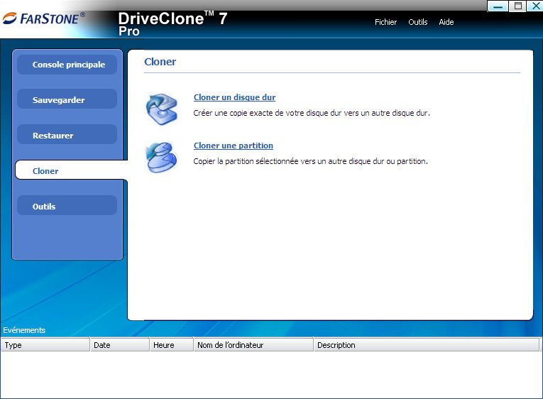 Clonez un disque dur ou une partition.