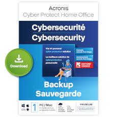 Acronis Cyber Protect Home Office Premium 2023 - 1 To - 1 PC/Mac + nombre illimité de terminaux mobiles - 1 an