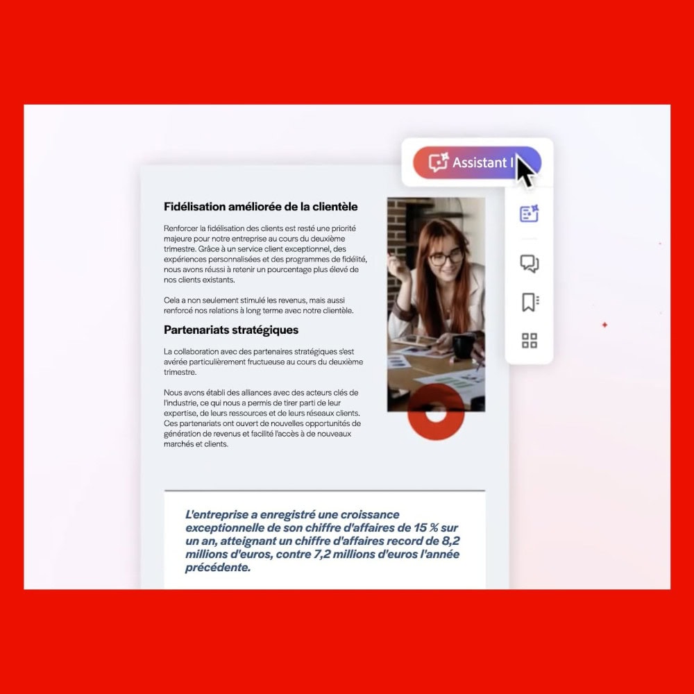 Screenshot Assistant IA pour Acrobat - 1 utilisateur - Abonnement 1 an 1