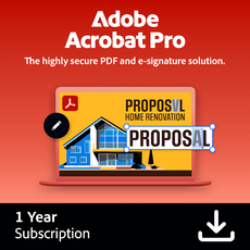 Adobe Acrobat Pro - 1 user - 1-year-subscription