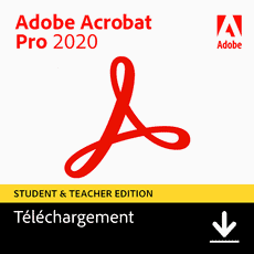 Adobe Acrobat Pro 2020 - Étudiants et enseignants - Windows - 2 appareils - Licence perpétuelle