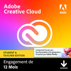 Adobe Creative Cloud All Apps - Etudiants et enseignants - 1 utilisateur - Abonnement 1 an