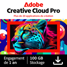 Adobe Creative Cloud Pro - Indépendants et particuliers - 1 utilisateur - Abonnement 1 an