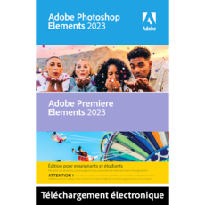 ADOBE Photoshop Elements 2023 & Premiere Elements 2023 - Etudiants et enseignants - Mac - 2 appareils