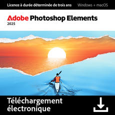 Adobe Photoshop Elements 2025 - Windows/Mac - 2 appareils - Abonnement 3 ans