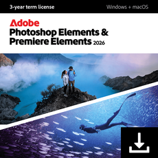 Adobe Photoshop Elements 2026 & Premiere Elements 2026 - 2 apparaten - Abonnement 3 jaar