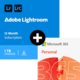 Pack Adobe Lightroom + Microsoft 365 Personal