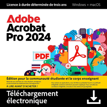 Adobe Acrobat Pro 2024 - Étudiants et enseignants