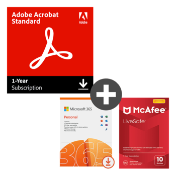 Acrobat Standard + Microsoft 365 Personal + McAfee LiveSafe
