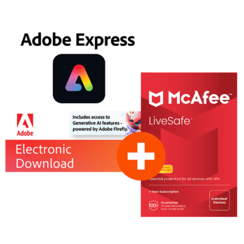 Pack Adobe Express + McAfee LiveSafe