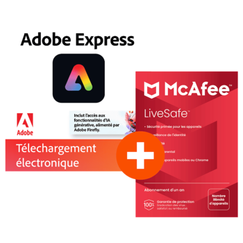 Pack Adobe Express + McAfee LiveSafe