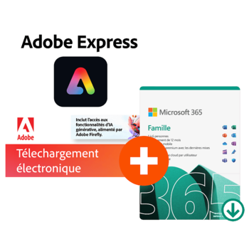Pack Microsoft 365 Famille + Adobe Express