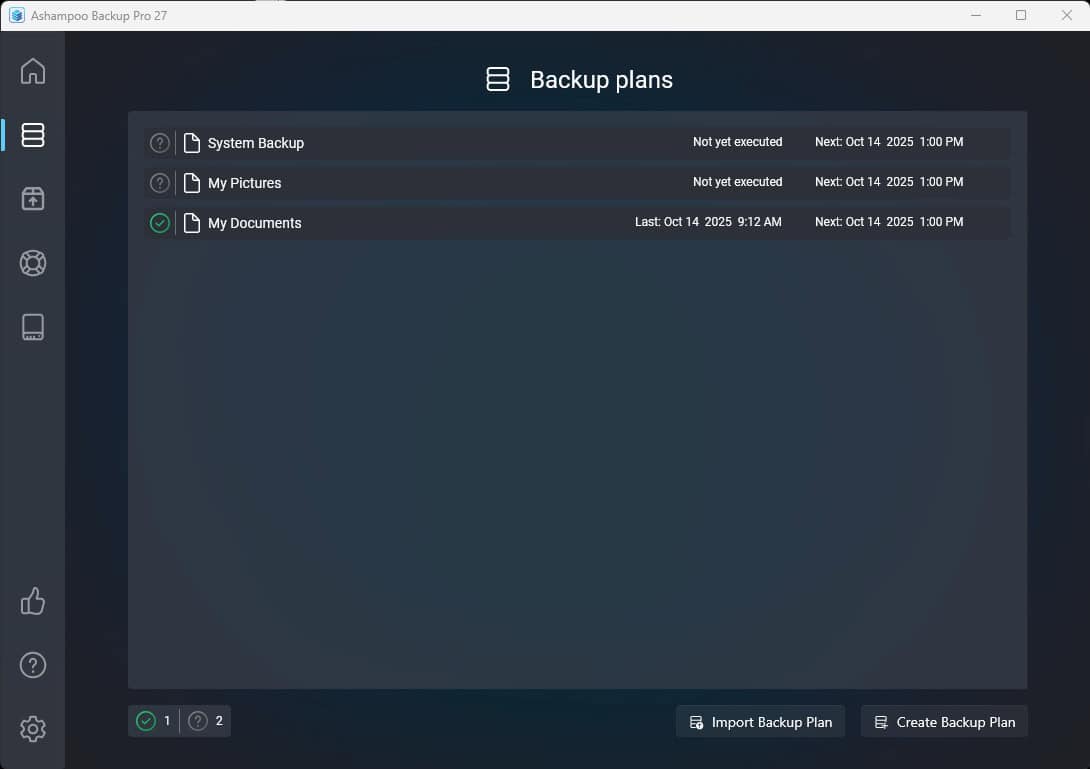 Screenshot Ashampoo Backup Pro 27 - 1 PC - Licence perpétuelle 3