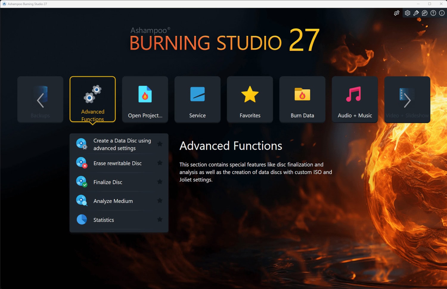 Screenshot Ashampoo Burning Studio 27 - 1 PC - Licence perpétuelle 0