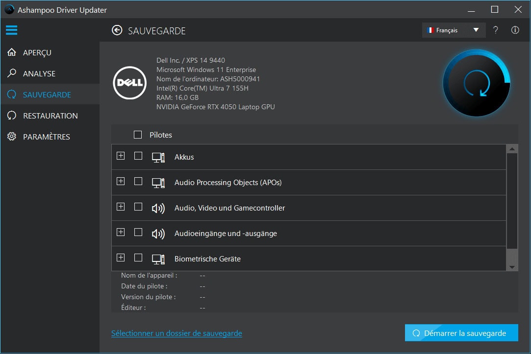 Screenshot Ashampoo Driver Updater - 3 appareils - Abonnement 1 an 2