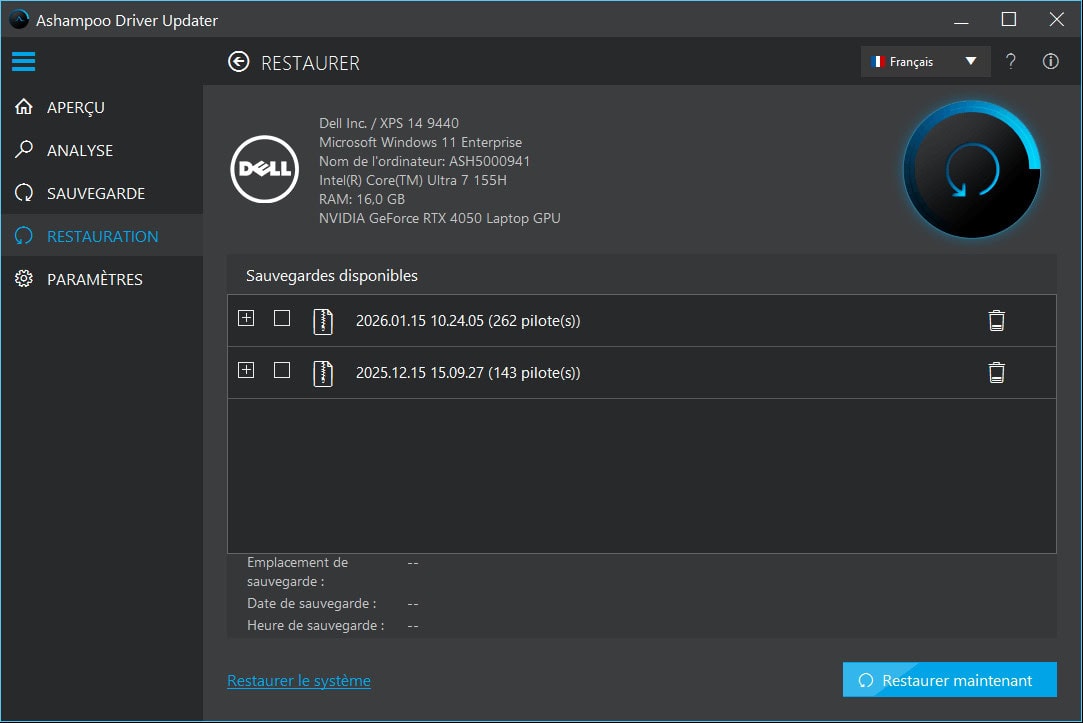 Screenshot Ashampoo Driver Updater - 3 appareils - Abonnement 1 an 3