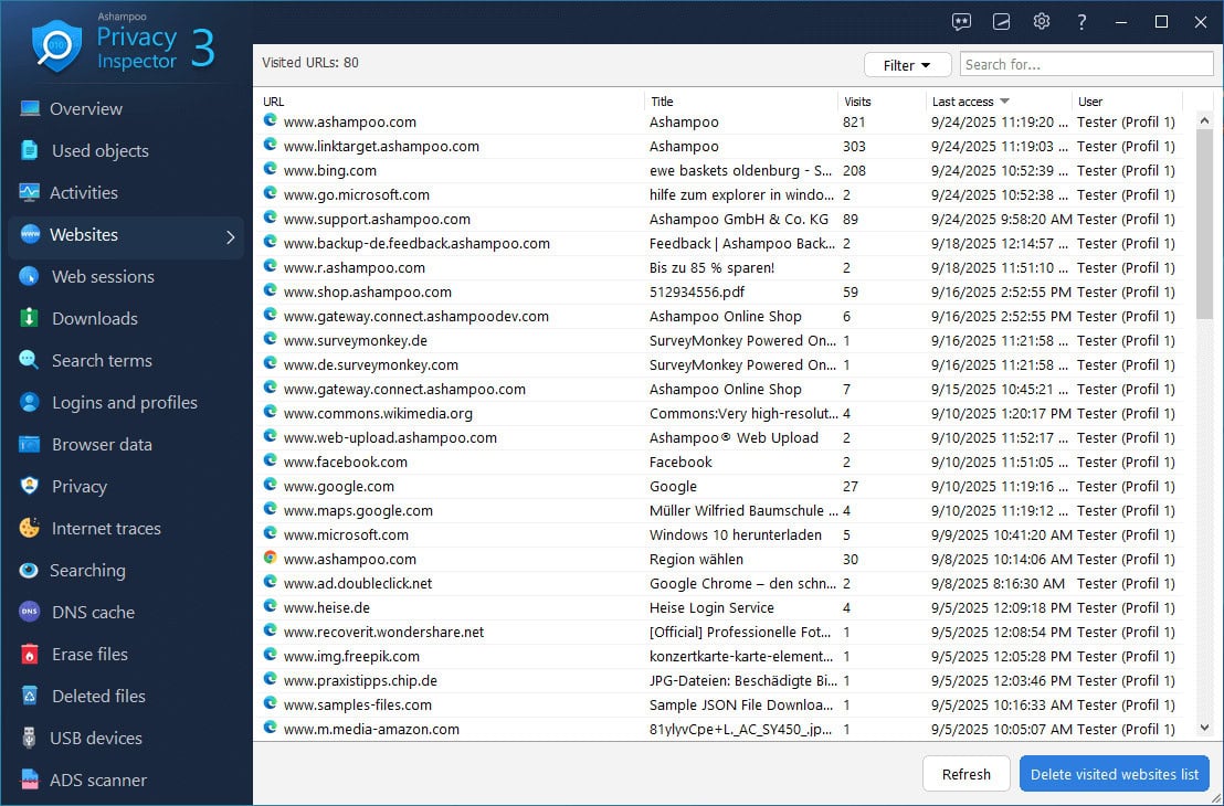 Screenshot Ashampoo Privacy Inspector 3 - 1 PC - Licence perpétuelle 5