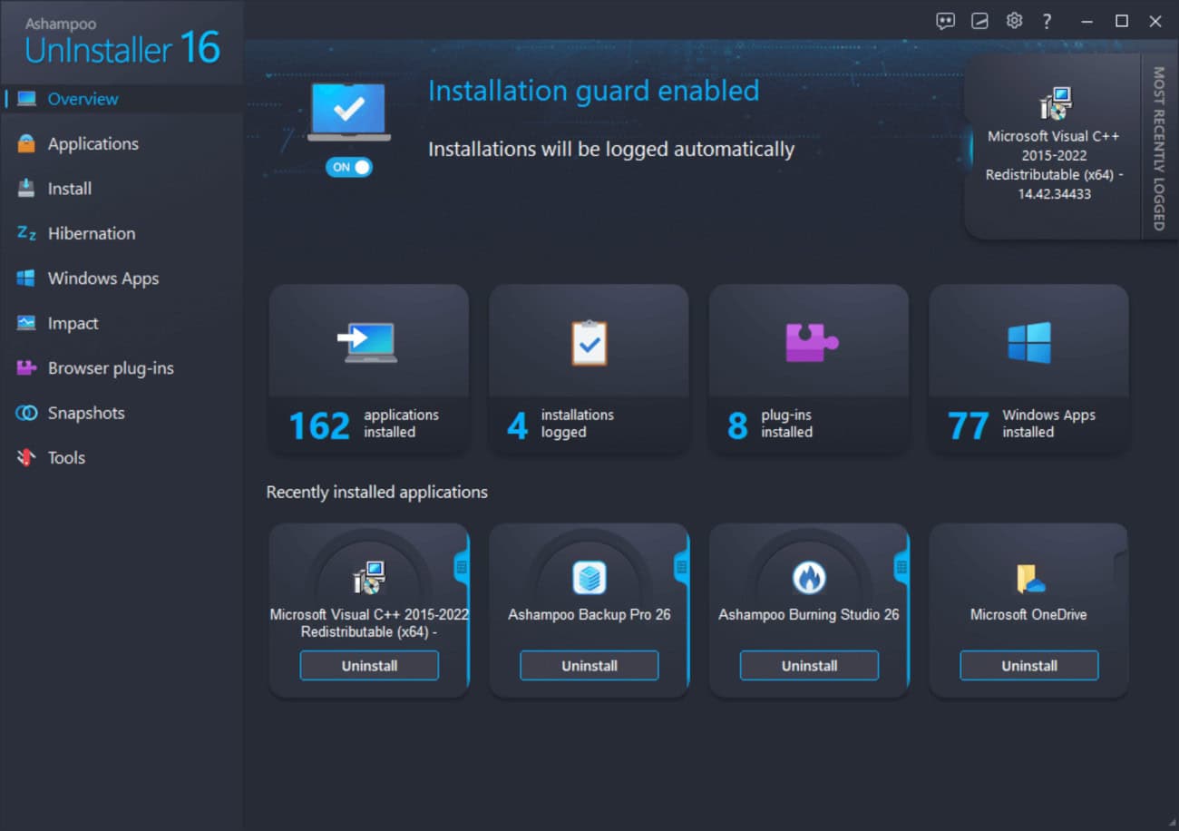 Screenshot Ashampoo UnInstaller 16 - 1 PC - Licence perpétuelle 2