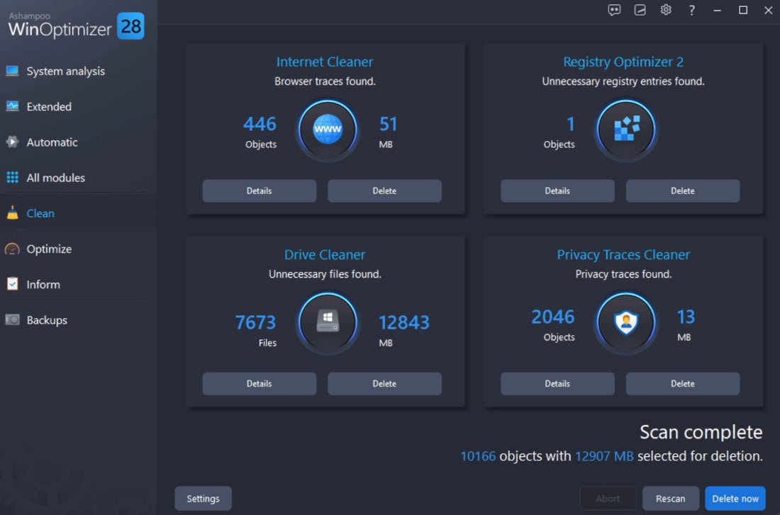 Screenshot Ashampoo WinOptimizer 28 - 1 PC - Licence perpétuelle 1