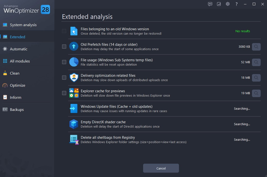Screenshot Ashampoo WinOptimizer 28 - 1 PC - Licence perpétuelle 2