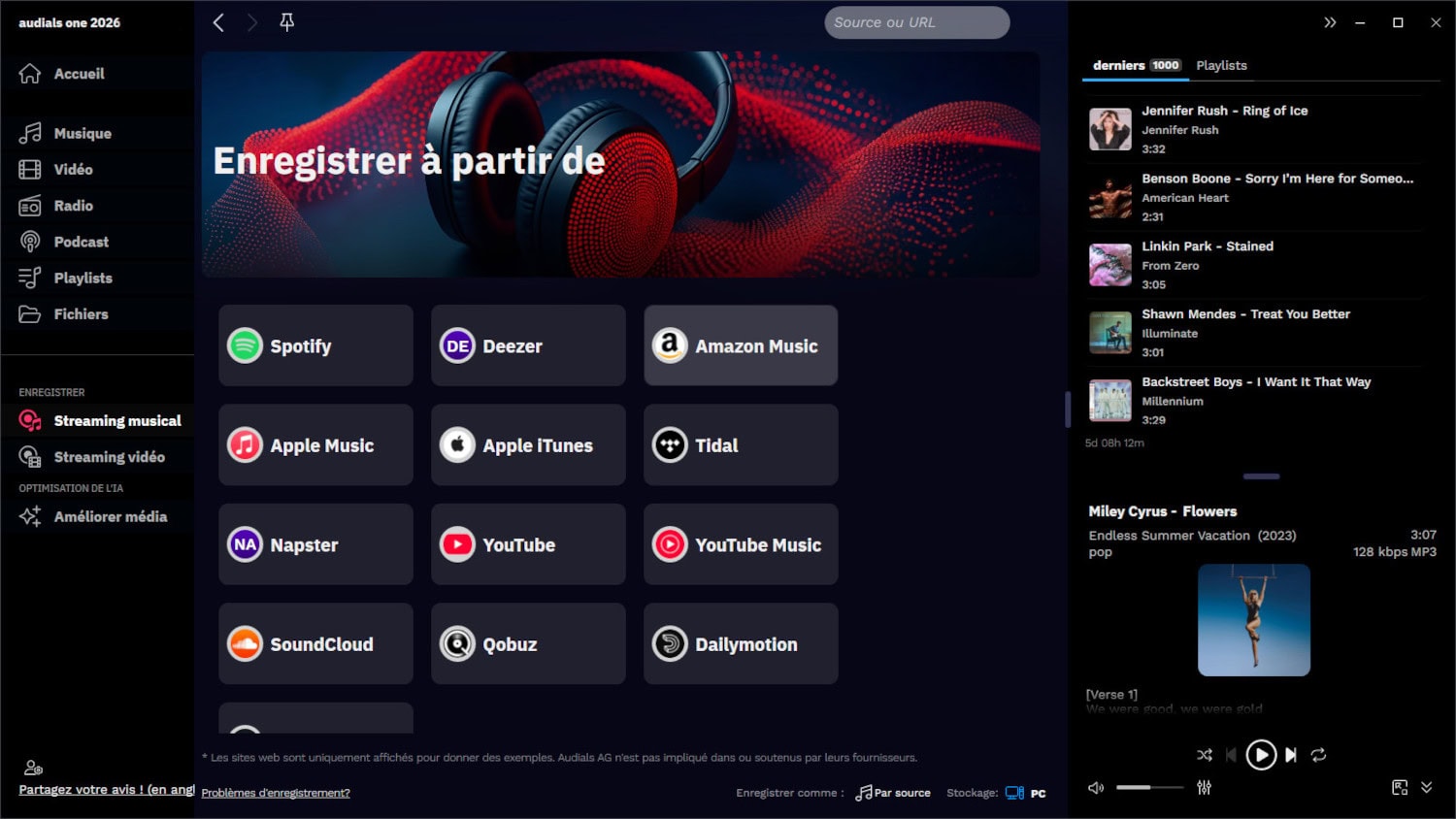 Screenshot Audials One Standard 2026 - licence perpétuelle 5