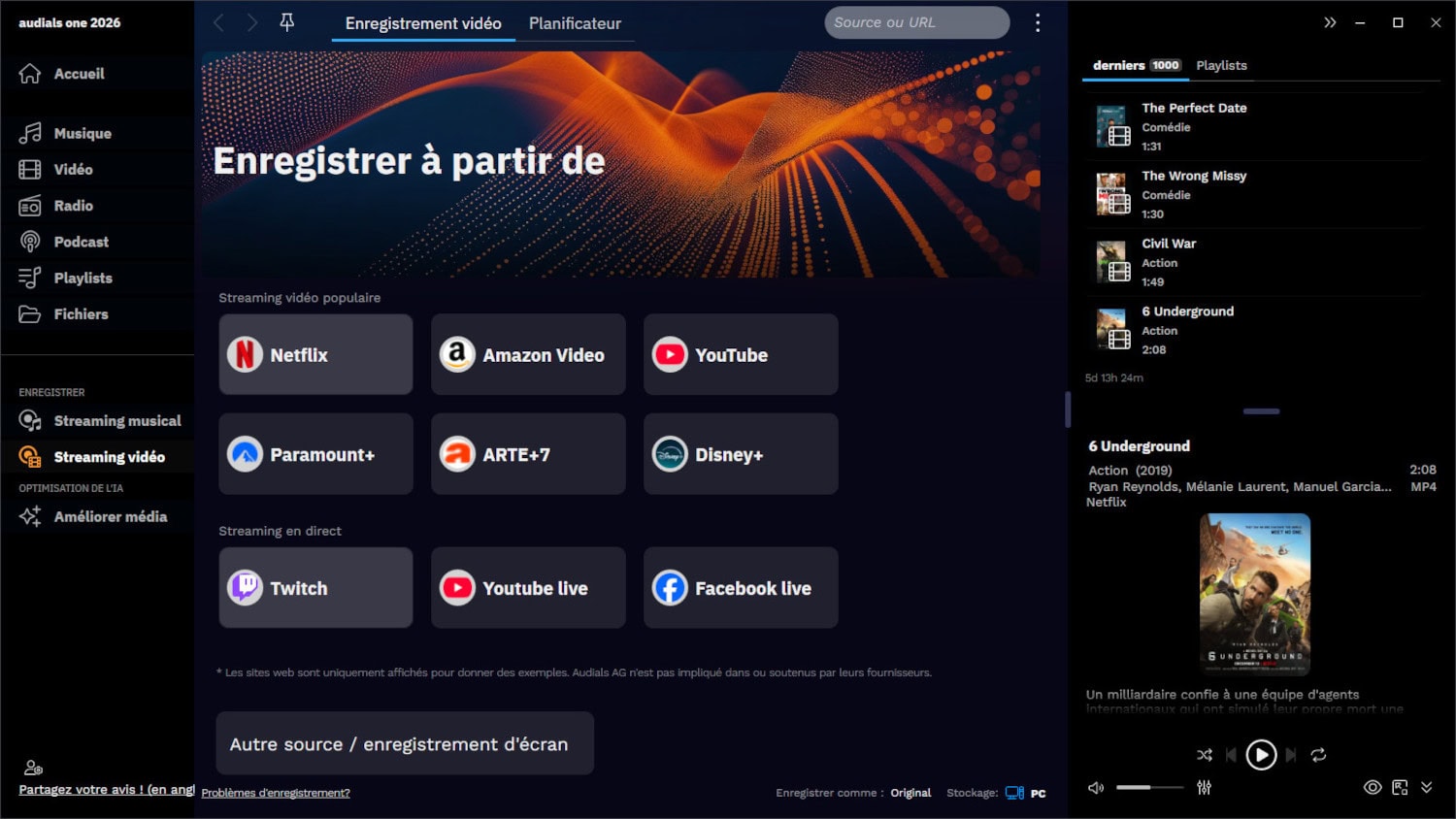 Screenshot Audials One Standard 2026 - licence perpétuelle 10