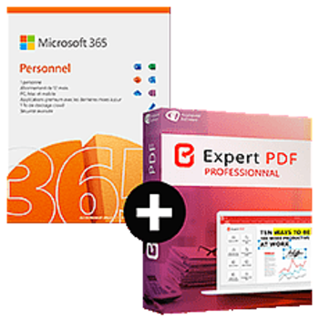 Pack Microsoft 365 Personnel + Expert PDF Pro 15