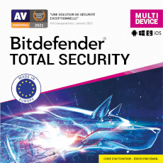 Bitdefender Total Security 2023 - 3 appareils - Abonnement 1 an