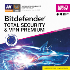 Bitdefender Total Security & VPN Premium 2024 - 10 appareils - Abonnement 1 an
