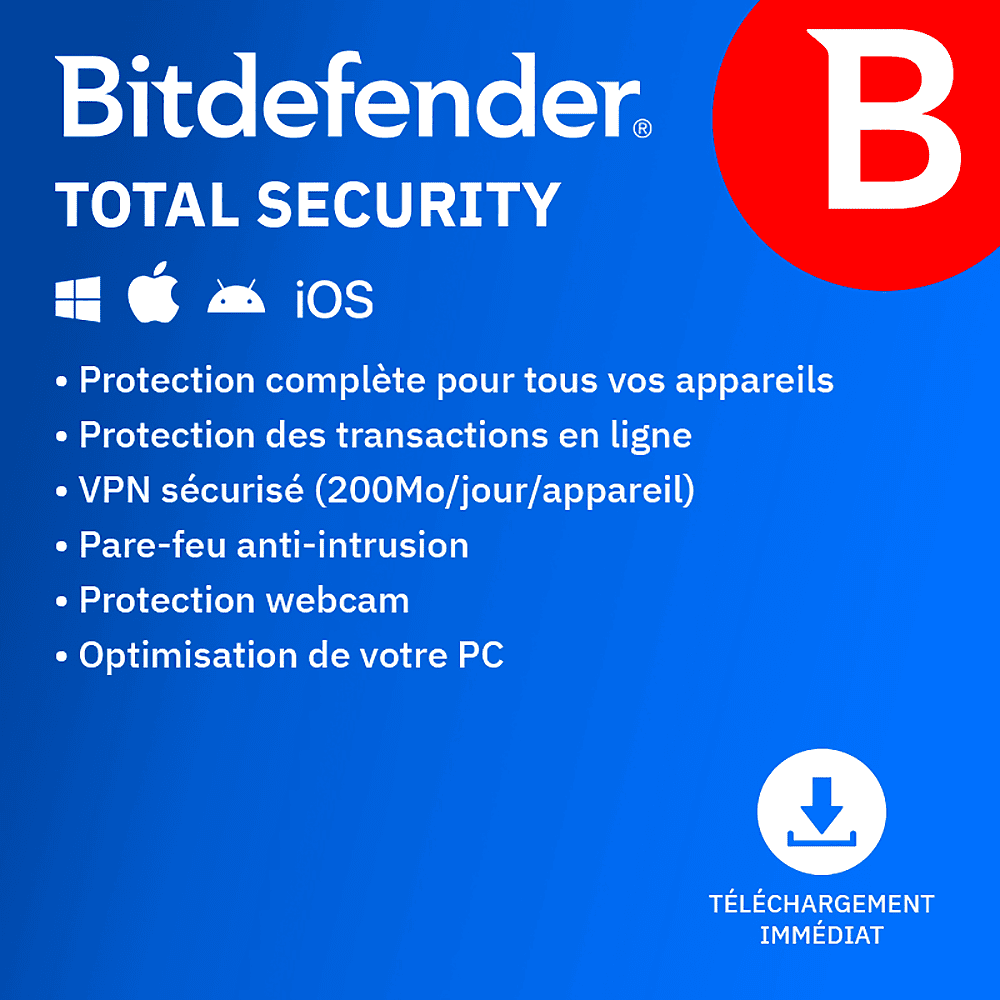 Bitdefender Total Security 2024 téléchargement rapide et sécurisé