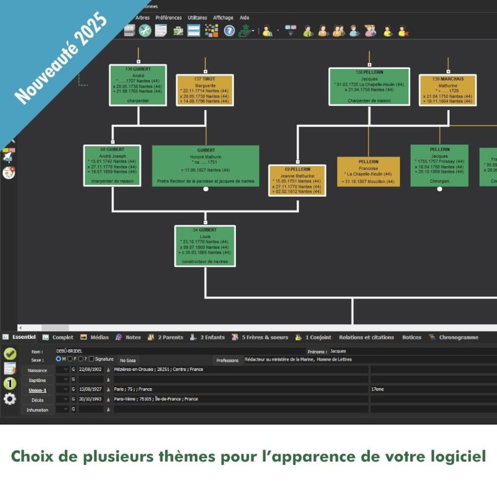 Screenshot Généatique 2025 Classique 500 - 1 utilisateur - licence perpétuelle 3