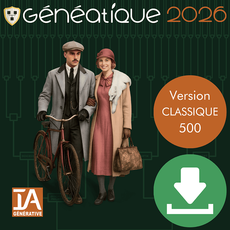 Généatique 2026 Classique 500 - 1 utilisateur - licence perpétuelle