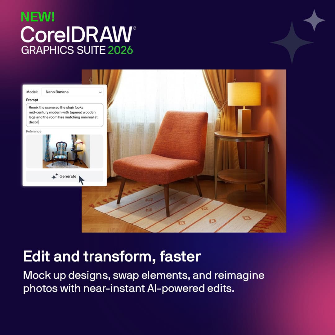 Screenshot CorelDRAW Graphics Suite 2026 - 1 utilisateur - licence perpétuelle 2