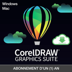 CorelDRAW Graphics Suite - 1 utilisateur - 2 postes - Abonnement 1 an