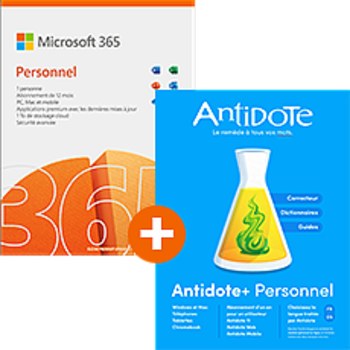 Pack Microsoft 365 Personnel + Antidote+ Personnel