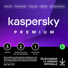 Kaspersky Premium 2024 - 3 appareils - Abonnement 1 an