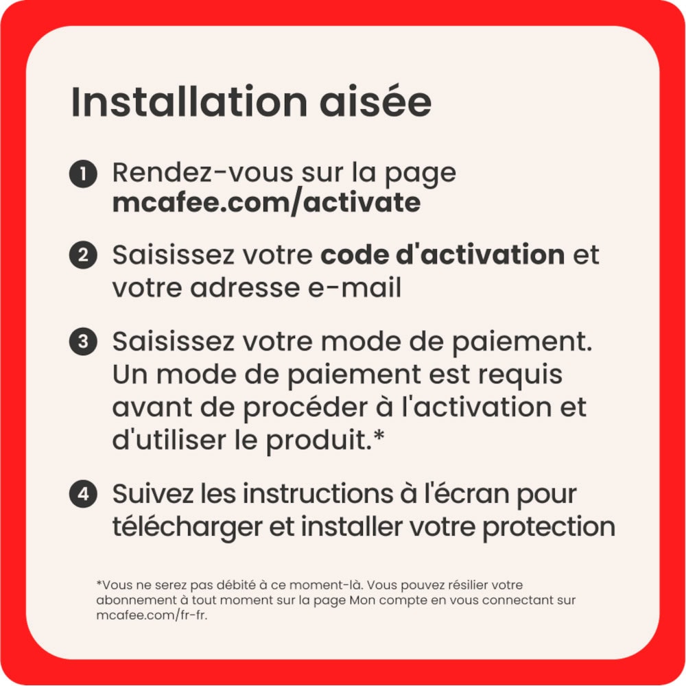 Screenshot McAfee Total Protection - 1 appareil - Abonnement 1 an - Renouvelé automatiquement chaque année 4
