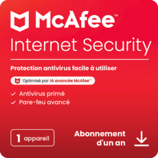McAfee Internet Security - 1 appareil - Abonnement 1 an