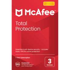 McAfee Total Protection - 3 dispositivi - 1 anno