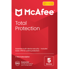 McAfee Total Protection - 5 dispositivi - 1 anno
