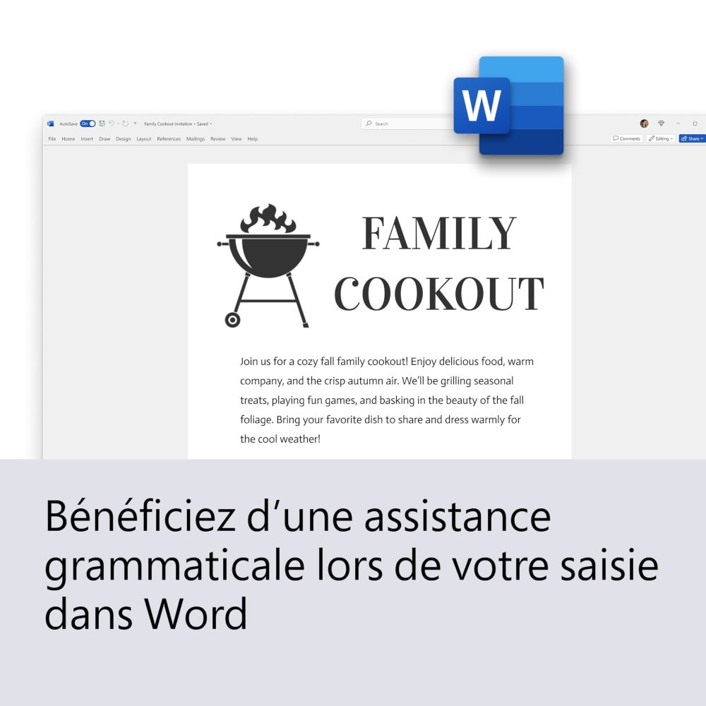 Screenshot Pack Office Famille 2024 - 1 PC/mac - licence perpétuelle + McAfee LiveSafe - Abonnement 1 an  2