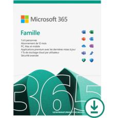 Microsoft 365 Famille - 6 utilisateurs - Abonnement 1 an