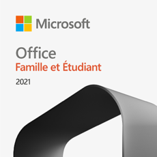 Office Famille et Etudiant 2021 - PC ou Mac - 1 utilisateur