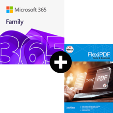 Pack Microsoft 365 Family - 6 utenti - 1 anno + FlexiPDF Home & Business - 3 PC - Licenza perpetua