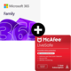 Microsoft 365 Family + McAfee LiveSafe