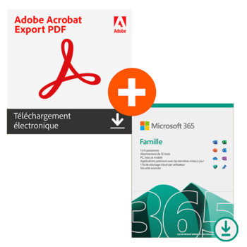 Microsoft 365 Famille + Adobe Acrobat Export PDF