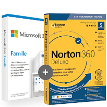 Pack Office 365 Famille + Norton 360 Deluxe