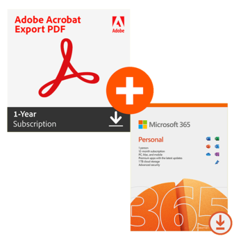 Microsoft 365 Personal + Adobe Acrobat Export PDF